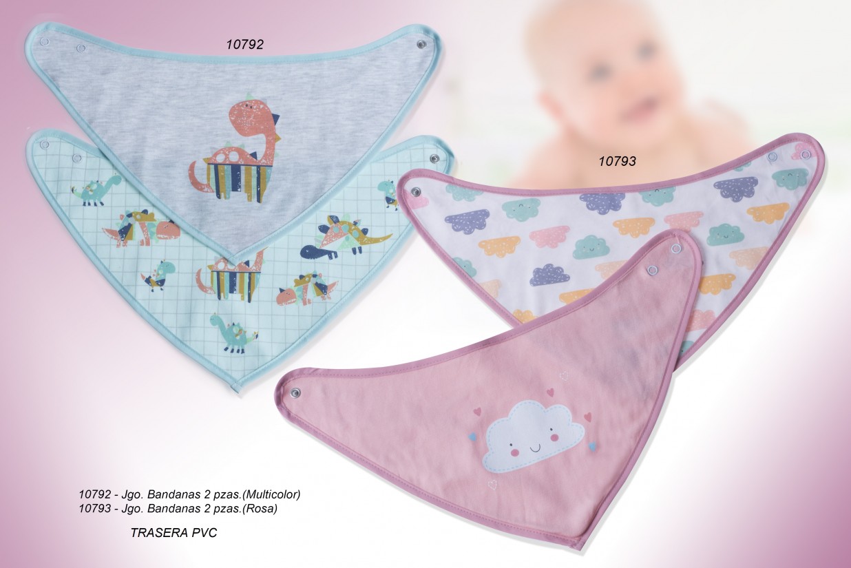 Bandana Babero Estampado Pack 2 Unidades Gamberritos